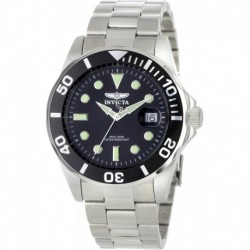 Men's 0590 Pro Diver Collection Black Dial Stainless Steel Watch