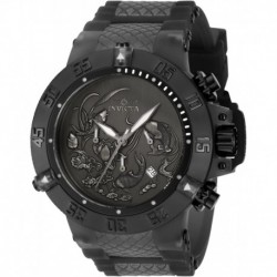 Men's 37040 Subaqua Quartz 3 Hand Black, Silver, Dark Grey Dial Watch