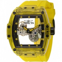 Men's S1 Rally 47.5mm Silicone Mechanical Watch, Yellow (Model: 44364)