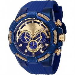 Men's 40671 Bolt Quartz Multifunction Gold, Blue Dial Watch