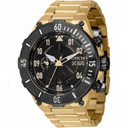 Men's Aviator 50mm Stainless Steel Quartz Watch, Gold (Model: 39907)