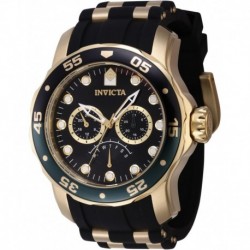 Men's Pro Diver 48mm Silicone, Stainless Steel Quartz Watch, Black (Model: 46969)