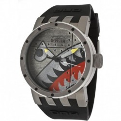 Men's 11651 DNA Bomber Brushed Black and Grey Dial Black Silicone Watch