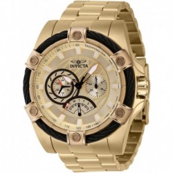 Men's Bolt 52mm Stainless Steel Quartz Watch, Gold (Model: 46864)