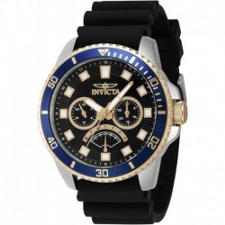 Men's Pro Diver 45mm Silicone Quartz Watch, Black (Model: 46920)