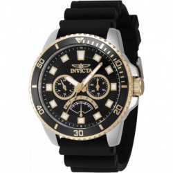 Men's Pro Diver 45mm Silicone Quartz Watch, Black (Model: 46919)