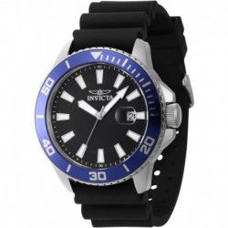 Men's Pro Diver 45mm Silicone Quartz Watch, Black (Model: 46089)