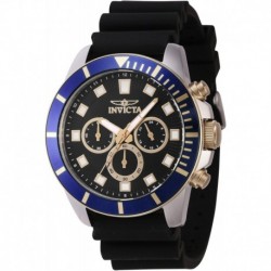 Men's Pro Diver 45mm Silicone Chronograph Quartz Watch, Black (Model: 46082)