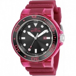 Pro Diver Men's Watch - 51.5mm. Burgundy. Transparent (32329)