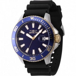 Men's Pro Diver 45mm Silicone Quartz Watch, Black (Model: 46092)