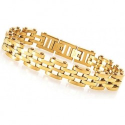 30337 Men's Elements Yellow Gold Plated SS Bracelet Watch