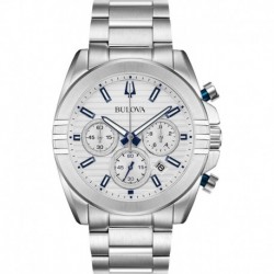 Men's Classic Chronograph Stainless Steel 6-Hand Calendar Date Quartz Watch Style: 96B307