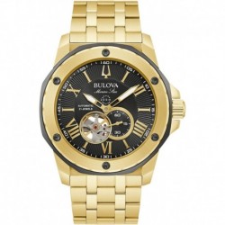 Men's Marine Star Black and Gold-Tone Bracelet Watch | 45mm | 98A273