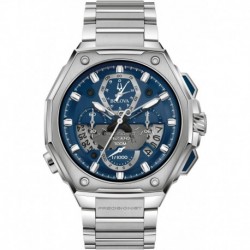 Men's Precisionist Chronograph Blue Dial Stainless Steel Watch | 44.5mm | 96B349