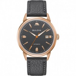 Men's Frank Sinatra 'Summer Wind' 3-Hand Date Automatic with Textured Leather Strap