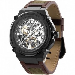 Automatic Watches for Men, Nylon Strap Mechanical Watch, Water Resistant Skeleton Watch