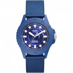 Men's FB-01 Solar-Powered Eco Plastic Three-Hand Watch, Color: Blue (Model: FS5893)