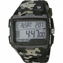 Men's TW4B029009J Expedition Grid Shock Green Camo Resin Strap Watch