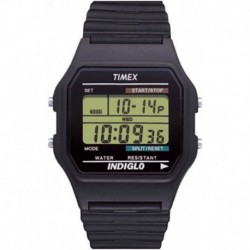 Men's T75961 Classics Digital Chronograph Black Strap Watch