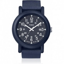 Unisex Quartz Watch with Blue Dial Analogue Display and Blue Nylon Strap TW2P62600