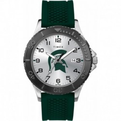 Men's Collegiate Gamer 42mm Watch – Michigan State Spartans with Green Silicone Strap