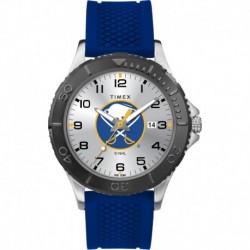 Tribute Men's NHL Gamer 42mm Watch – Buffalo Sabres with Blue Silicone Strap