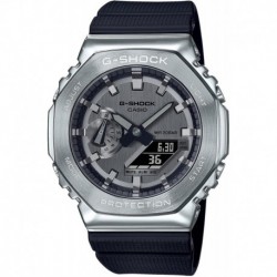 G-Shock Casio Metal Covered Octagonal Black Resin Band Watch GM2100-1A