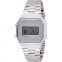 A168WEM-7 Men's Youth Collection Mirror Dial Alarm Chronograph Illuminator Digital Watch