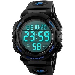 Mens Digital Sports Watch, Waterproof LED Screen Large Face Military Watches for Men Army Watch