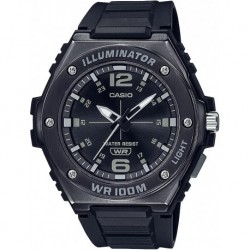 Illuminator 3-Year Battery Black Resin Band Stainless Steel Bezel Men's Watch MWA-100HB-1AV