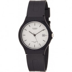 Unisex MW59-7EV Black Resin Quartz Watch with White Dial