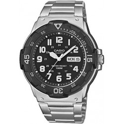 Collection Men Analogue Watch, Silver/Black, 47.9 x 44.6 x 11.6 mm, MRW-200HD-1BVEF-AMZUK