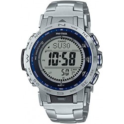 Casio Watch Protrek Radio Wave Solar PRW-31YT-7JF Men's Silver