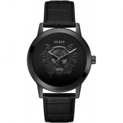 Men's 44mm Watch - Black Strap Black Dial Black Case