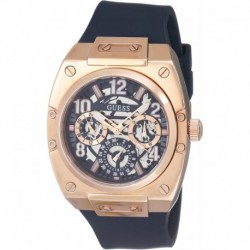 Men's 43mm Watch - Navy Strap Navy Dial Rose Gold Tone Case