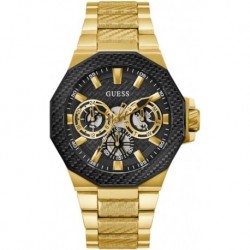 Men's 45mm Watch - Gold Tone Bracelet Black Dial Two-Tone Case