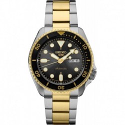 SRPK22,Men Sport,GMT,Mechanical,Automatic,Stainless,Two Tone,Charcoal Dial,100m WR