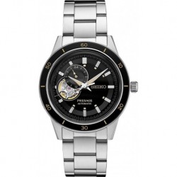 SSA425 Watch for Men - Presage Collection - Stainless Steel Case and Bracelet, Black Dial, Automatic