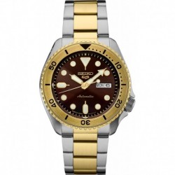 SRPK24,Men Sport,GMT,Mechanical,Automatic,Stainless,Two Tone,Brown Dial,100m WR