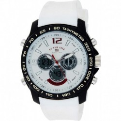 U.S. Polo Assn. Sport Men's Quartz Metal and Rubber Casual Watch, Color:White (Model: US9556)