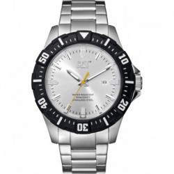 Moto' Men Watch, 44mm Stainless Steel case, Stainless Steel Strap, Black dial (PZ.141.11.222)