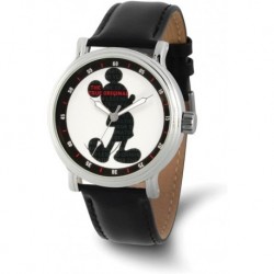 Disney Mickey Mouse Men's WDS000608 Mickey Mouse Analog Display Analog Quartz Black Watch