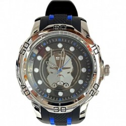 Accutime Men's Disney LucasFilm Star Wars: The Bad Batch Silver Analog Quartz Wrist Watch with Blue