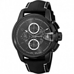 Men's H40686335 Rail Road Black Chronograph Dial Watch