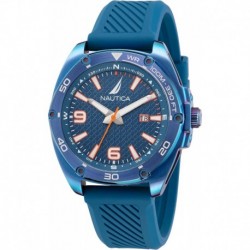 Men's Tin Can Bay Blue Silicone Strap Watch (Model: NAPTCF201)