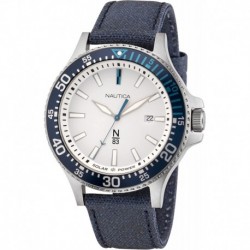 N83 Men's N83 Cocoa Beach Blue Recycled Cotton Canvas Strap Watch (Model: NAPCBF203)