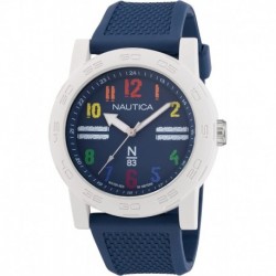 N83 Men's NAPATS304 Ayia Triada Blue Wheat PU Fiber Strap Watch