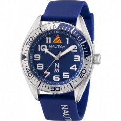 N83 Men's N83 Finn World Blue Silicone Strap Watch (Model: NAPFWF201)