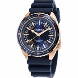 Men's NAPNVF306 Vintage Blue Silicone Strap Watch