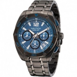 Men's Tin Can Bay Chrono/IP Gunmetal Stainless Steel Bracelet Watch (Model: NAPTCF211)